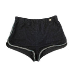 シャネル CHANEL ラインストーン装飾ツイードショートパンツ P76329 ブラック コットン レディース ショートパンツ