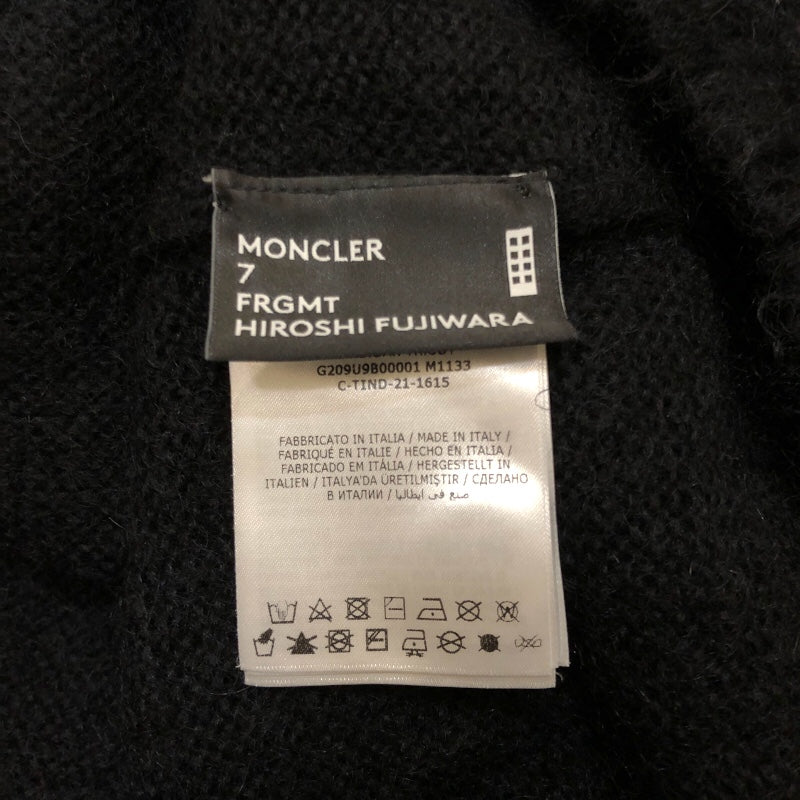 モンクレール MONCLER ×FRAGMENT モヘアニットカーディガン ブラック モヘア メンズ カーディガン