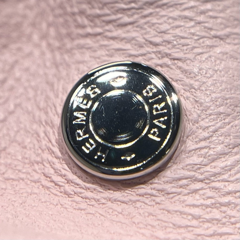 エルメス HERMES シュシュ クラウディア ピンク・グリーン ラム・シルク レディース その他小物