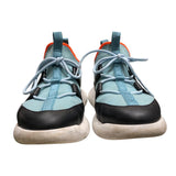 エルメス HERMES デュエル ローカットスニーカー ブルー レザー/キャンパス メンズ スニーカー