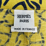エルメス HERMES 総柄ジャガードワイドパンツ 4E3424DH イエロー コットン レディース その他ボトムス