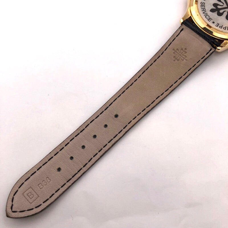 パテック・フィリップ PATEK PHILIPPE カラトラバティファニーWネーム 5107J-001 K18イエローゴールド K18YG/レザー  自動巻き メンズ 腕時計