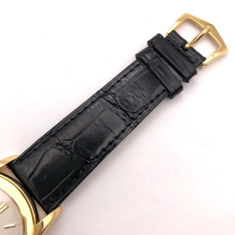 パテック・フィリップ PATEK PHILIPPE カラトラバティファニーWネーム 5107J-001 K18イエローゴールド K18YG/レザー  自動巻き メンズ 腕時計