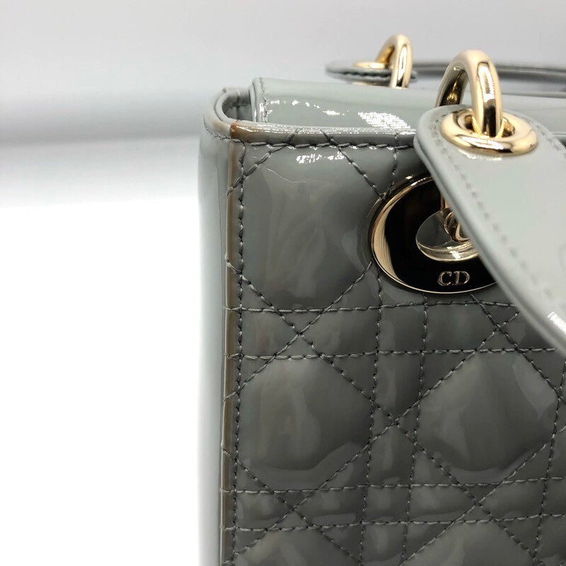 クリスチャン・ディオール Christian Dior レディディオールスモール M0531OWCB グレー×SV金具 エナメル レディース |  中古ブランドリユースショップ OKURA(おお蔵)