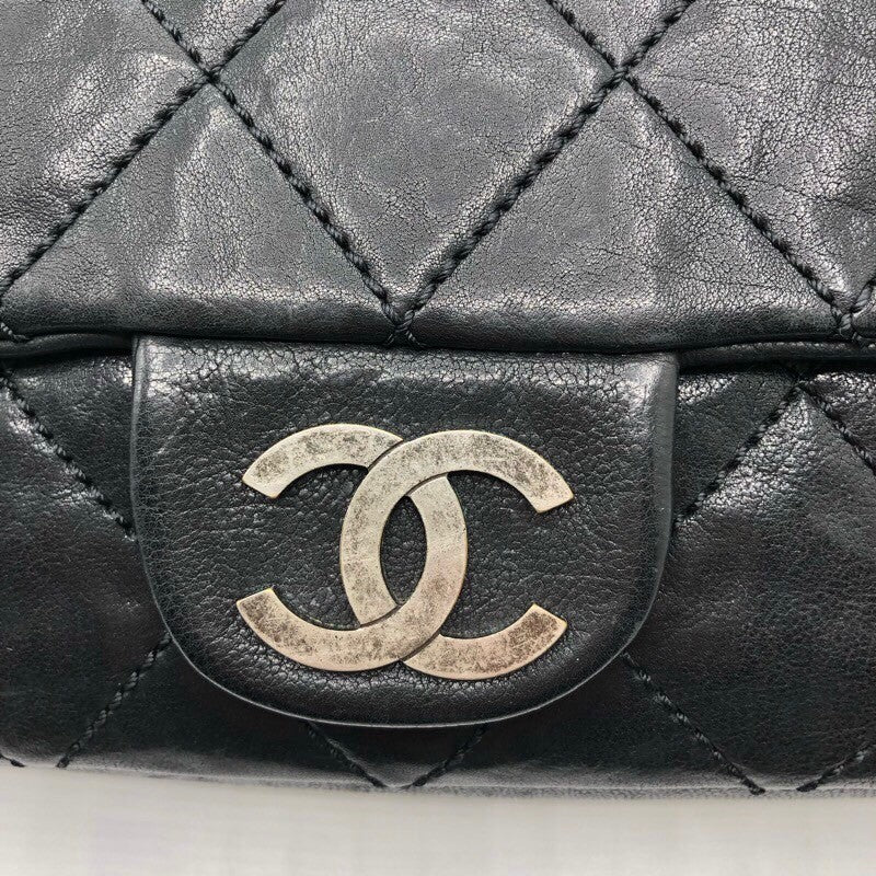 シャネル CHANEL マトラッセチェーンショルダー ブラック/シルバー金具 