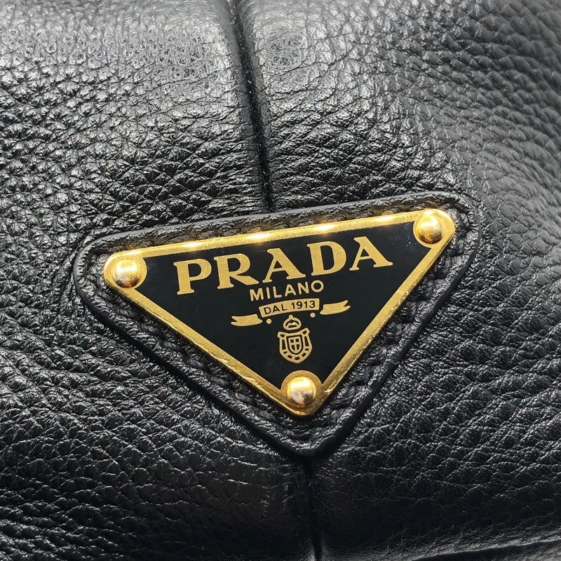 プラダ PRADA ミディアム　レザートート 1BG384 ブラック×GD金具 レザー ヴィッテロダイノソフト レディース トートバッグ