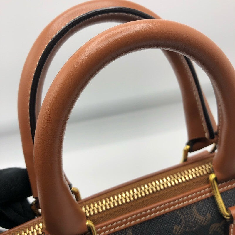 セリーヌ CELINE スモールボストンバッグ 197582 タン×GD金具 キャンバス トリオンキャンバス レディース ボストンバッグ |  中古ブランドリユースショップ OKURA(おお蔵)