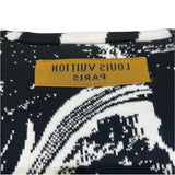 ルイ・ヴィトン LOUIS VUITTON パリコラージュジャガードニットパーカー HON82W ブラック  コットン メンズ ニット