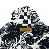 ルイ・ヴィトン LOUIS VUITTON パリコラージュジャガードニットパーカー HON82W ブラック  コットン メンズ ニット