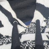 ルイ・ヴィトン LOUIS VUITTON パリコラージュジャガードニットパーカー HON82W ブラック  コットン メンズ ニット