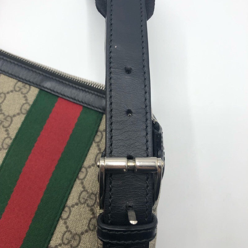 グッチ GUCCI シェリーラインショルダーバッグ ベージュ×シルバー金具 