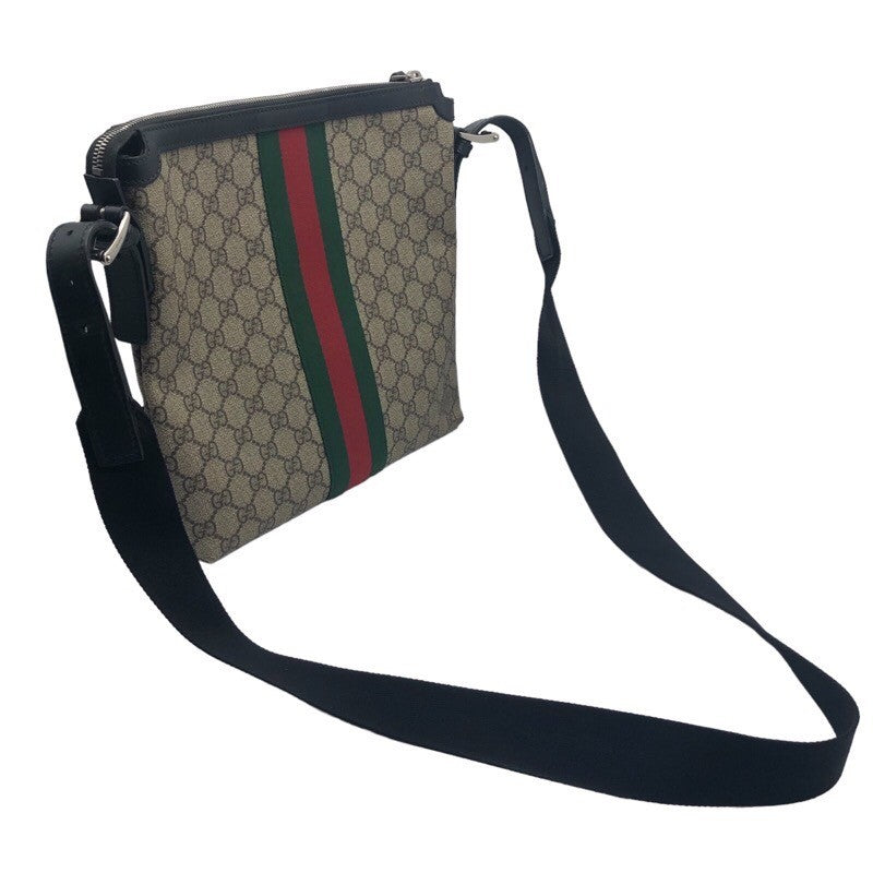 グッチ GUCCI シェリーラインショルダーバッグ ベージュ×シルバー金具 