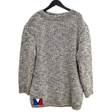 ルイ・ヴィトン LOUIS VUITTON ベルト付フェルトウール ニットワンピース グレー M ウール100％ レディース ワンピース