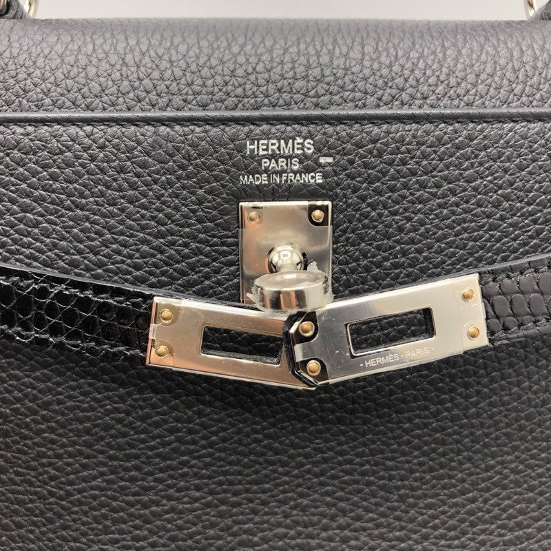 エルメス HERMES ケリー25 内縫い タッチ Ｂ刻 SV金具 トゴ・リザード レディース ショルダーバッグ