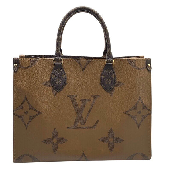 ルイ・ヴィトン LOUIS VUITTON オンザゴーMM M45321 ブラウン モノグラムジャイアント・リバース レディース ハンドバッグ