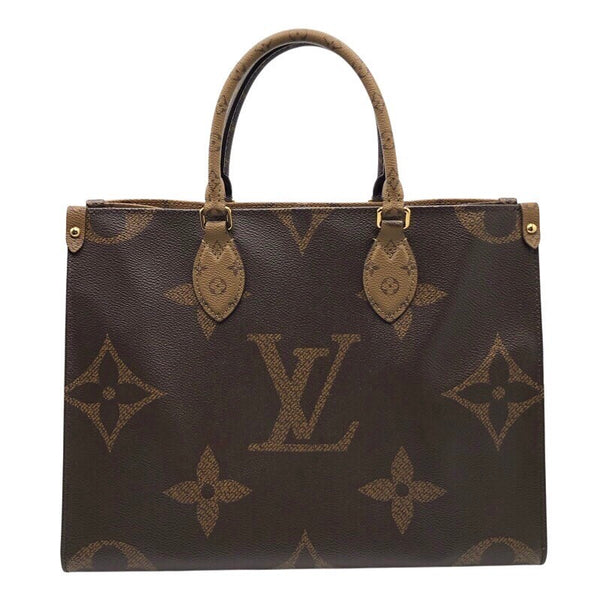 ルイ・ヴィトン LOUIS VUITTON オンザゴーMM M45321 ブラウン モノグラムジャイアント・リバース レディース ハンドバッグ