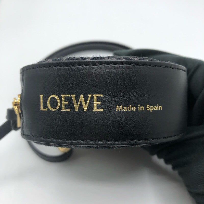 ロエベ LOEWE カオナシクッキーポーチ C643AE1X01 ブラック アナグラムジャガード ユニセックス コインケース