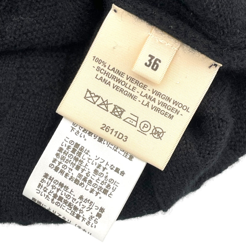 エルメス HERMES Hジャガード ウールニット セーター ブラック ウール レディース セーター
