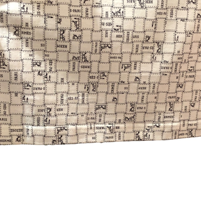 エルメス HERMES ボルデュックチェックマイクロTシャツ H5E4645DK ホワイト コットン レディース 半袖Ｔシャツ