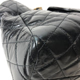シャネル CHANEL マトラッセチェーントートバッグ ブラック ゴールド金具 エイジドカーフ レディース トートバッグ