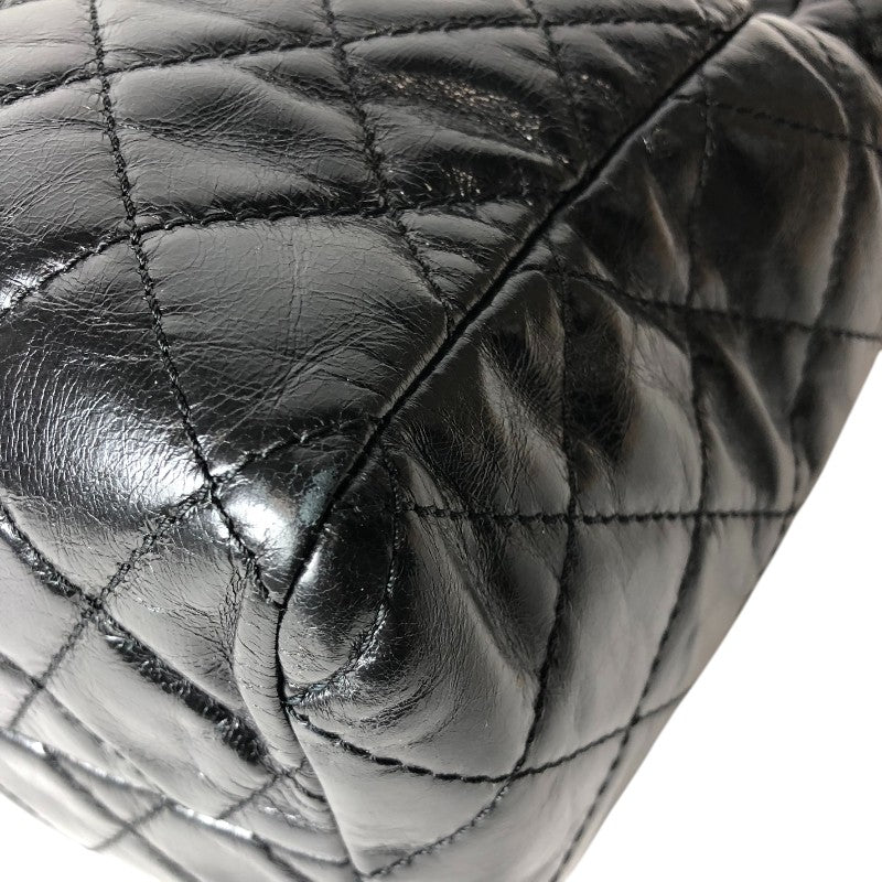 シャネル CHANEL マトラッセチェーントートバッグ ブラック ゴールド金具 エイジドカーフ レディース トートバッグ