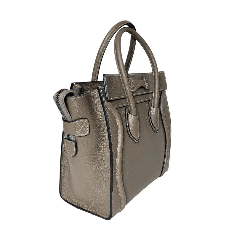セリーヌ CELINE ラゲージマイクロショッパー 189793 スリ ドラムドカーフ レディース ハンドバッグ