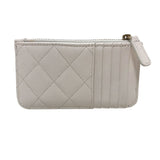 シャネル CHANEL マトラッセ コインカードホルダー AP4314 ホワイト キャビアスキン レディース コインケース