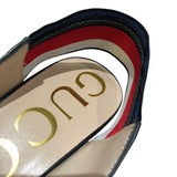 グッチ GUCCI ｽﾘﾝｸﾞﾊﾞｯｸﾞﾊﾟﾝﾌﾟｽ 524646 ブラック レザー レディース パンプス