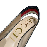 グッチ GUCCI ｽﾘﾝｸﾞﾊﾞｯｸﾞﾊﾟﾝﾌﾟｽ 524646 ブラック レザー レディース パンプス
