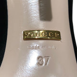 グッチ GUCCI ｽﾘﾝｸﾞﾊﾞｯｸﾞﾊﾟﾝﾌﾟｽ 524646 ブラック レザー レディース パンプス