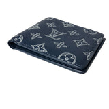 ルイ・ヴィトン LOUIS VUITTON ポルトフォイユ・ミュルティプル M83379 ブルーマリーヌ モノグラム・シャドウ メンズ 二つ折り財布