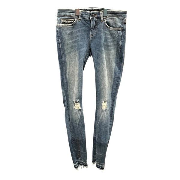 ドルチェ＆ガッバーナ Dolce & Gabbana ロゴ装飾スキニーデニムパンツ