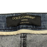 ドルチェ＆ガッバーナ Dolce & Gabbana ロゴ装飾スキニーデニムパンツ FTAQWA ブルー コットン レディース デニムパンツ