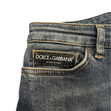 ドルチェ＆ガッバーナ Dolce & Gabbana ロゴ装飾スキニーデニムパンツ FTAQWA ブルー コットン レディース デニムパンツ