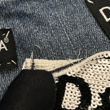ドルチェ＆ガッバーナ Dolce & Gabbana ロゴ装飾スキニーデニムパンツ FTAQWA ブルー コットン レディース デニムパンツ