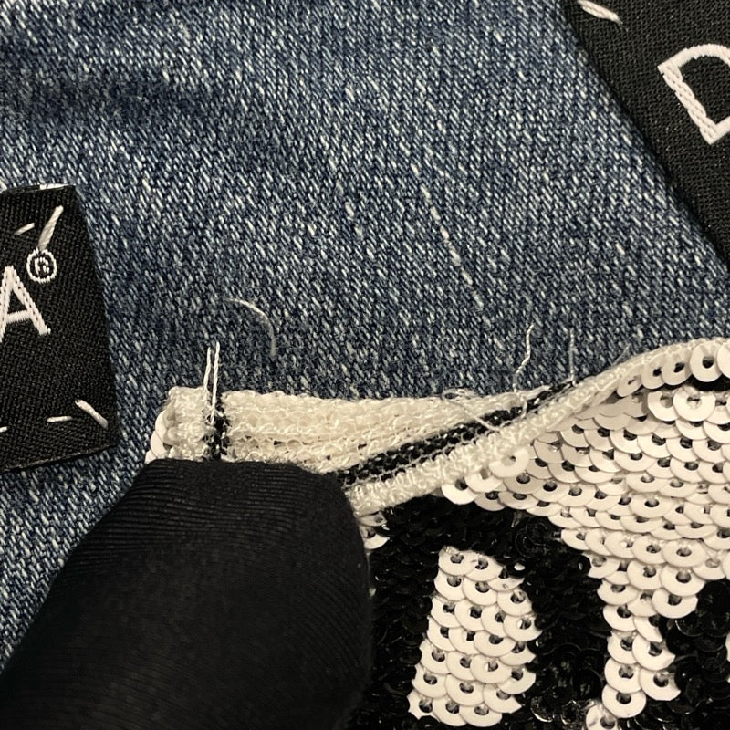 ドルチェ＆ガッバーナ Dolce & Gabbana ロゴ装飾スキニーデニムパンツ FTAQWA ブルー コットン レディース デニムパンツ