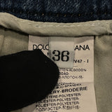 ドルチェ＆ガッバーナ Dolce & Gabbana ロゴ装飾スキニーデニムパンツ FTAQWA ブルー コットン レディース デニムパンツ