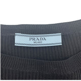 プラダ PRADA ロゴクロップド ニットセーター P24S1G ブラック シルク レディース セーター