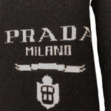 プラダ PRADA エンプレムロゴカシミヤロングカーディガン P25186 ブラック カシミア ユニセックス カーディガン