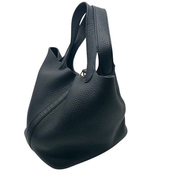 エルメス HERMES ピコタンロックPM D刻 ブラック/GD金具 トリヨン レディース ハンドバッグ