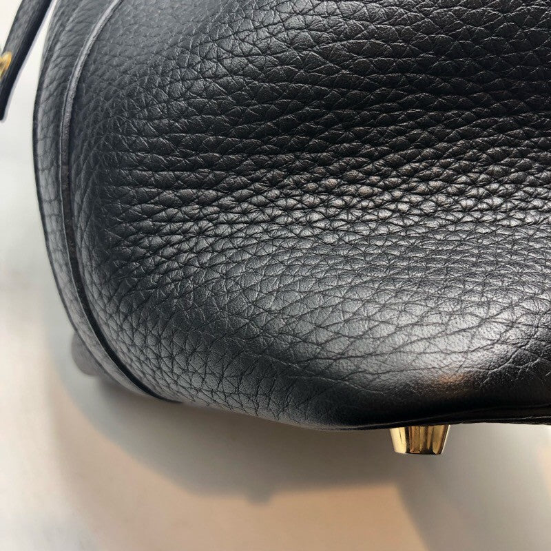 エルメス HERMES ピコタンロックPM D刻 ブラック/GD金具 トリヨン レディース ハンドバッグ