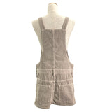 ミュウミュウ miu miu ロゴ刺繍コーデュロイ オーバーオールドレス MF5239 グレー コットン レディース オーバーオール