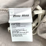 ミュウミュウ miu miu ロゴ刺繍コーデュロイ オーバーオールドレス MF5239 グレー コットン レディース オーバーオール