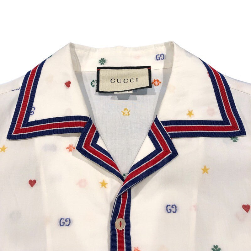 グッチ GUCCI 総柄ボウリングシャツ 575542 コットン メンズ 半袖シャツ
