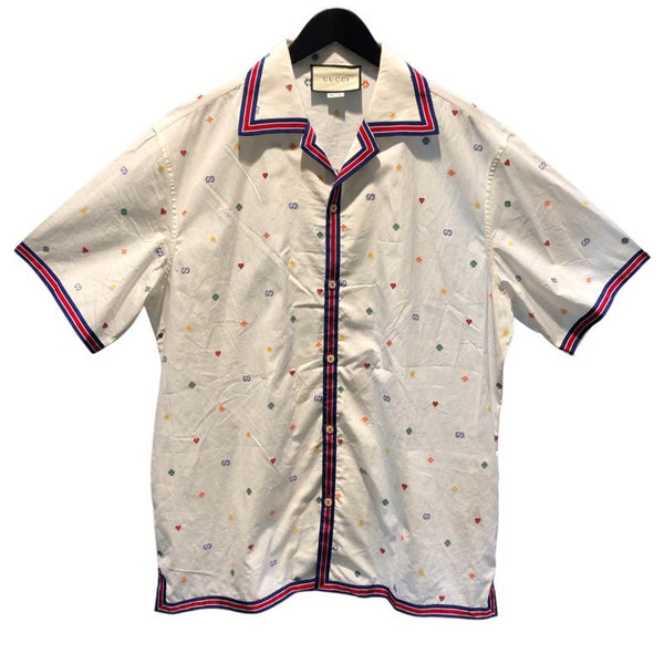 グッチ GUCCI 総柄ボウリングシャツ 575542 コットン メンズ 半袖シャツ
