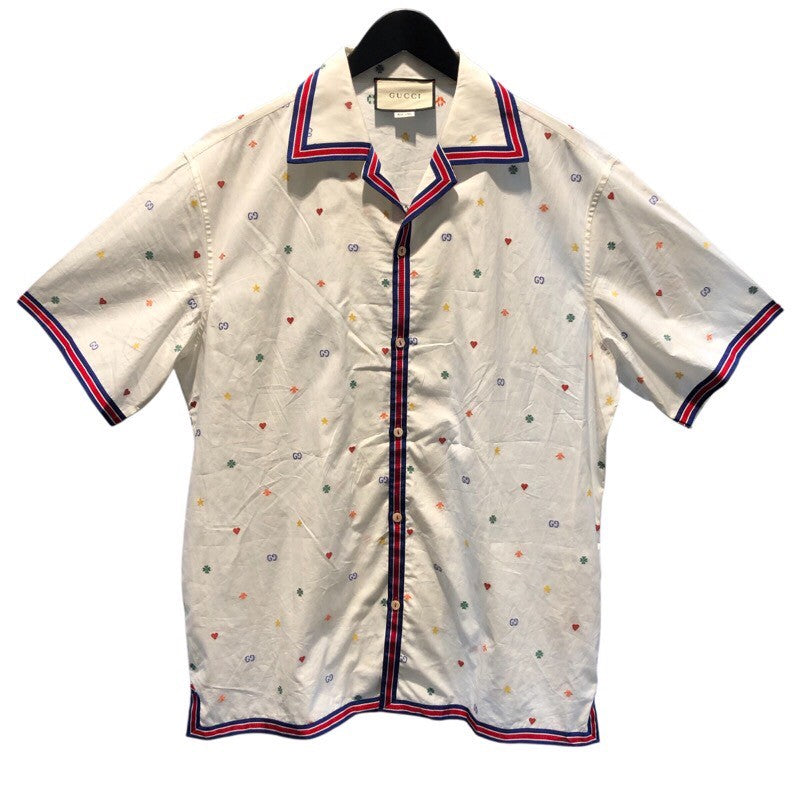 グッチ GUCCI 総柄ボウリングシャツ 575542 コットン メンズ 半袖シャツ