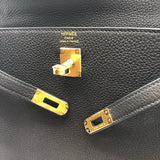エルメス HERMES ケリー25 Y刻 ブラック/GD金具 トゴ レディース ショルダーバッグ