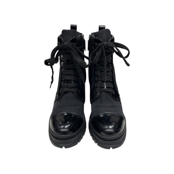 プラダ PRADA RE-NYLON トライアングルロゴショートブーツ 1T708M ブラック ナイロン レディース ブーツ