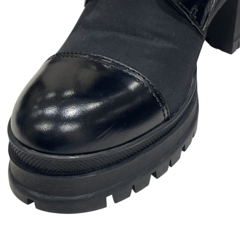 プラダ PRADA RE-NYLON トライアングルロゴショートブーツ 1T708M ブラック ナイロン レディース ブーツ