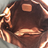 ミュウミュウ miu miu ポーチミニバッグ 5NG010・049 カカオ×GD金具 サテン・レザー レディース ポーチ